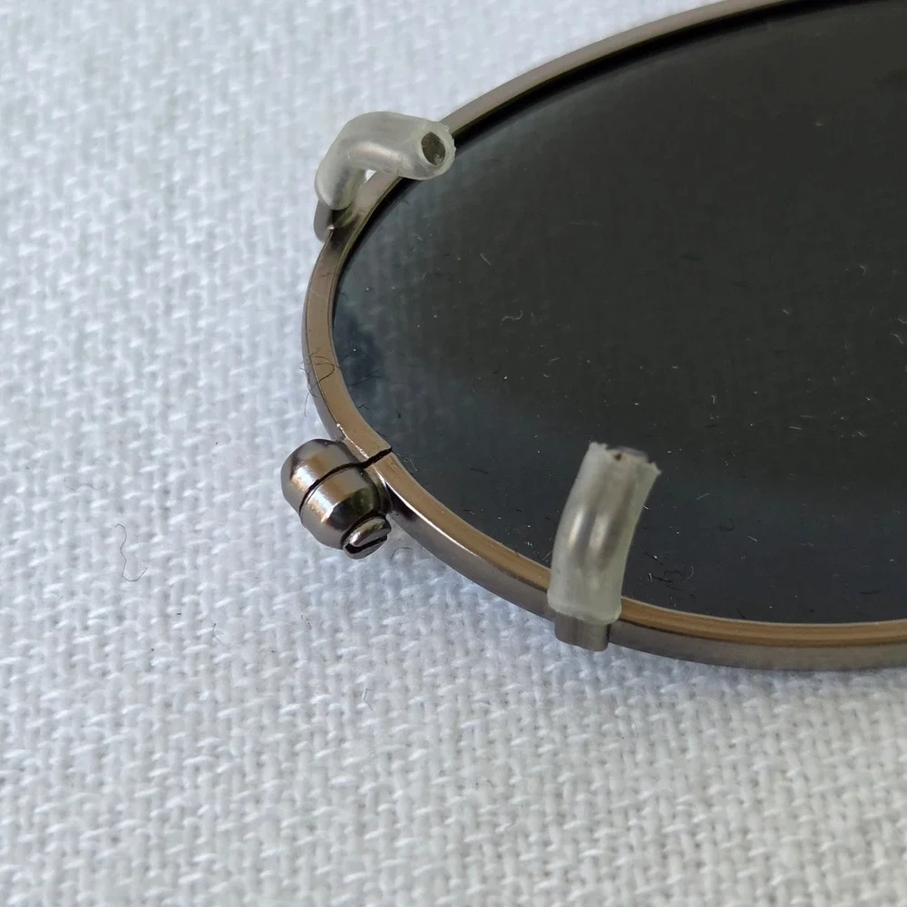 Field & Stream Clip On Sunglasses Green Good Vintage Case Oval